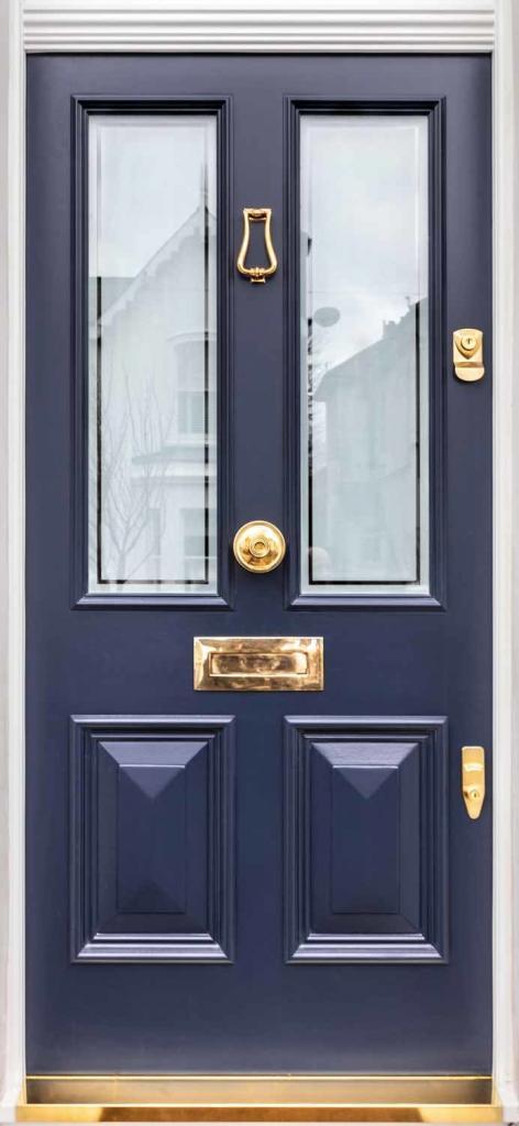 Royal-Blue-Hardwood-Front-Door-with-Brass-Hardware-472x1024