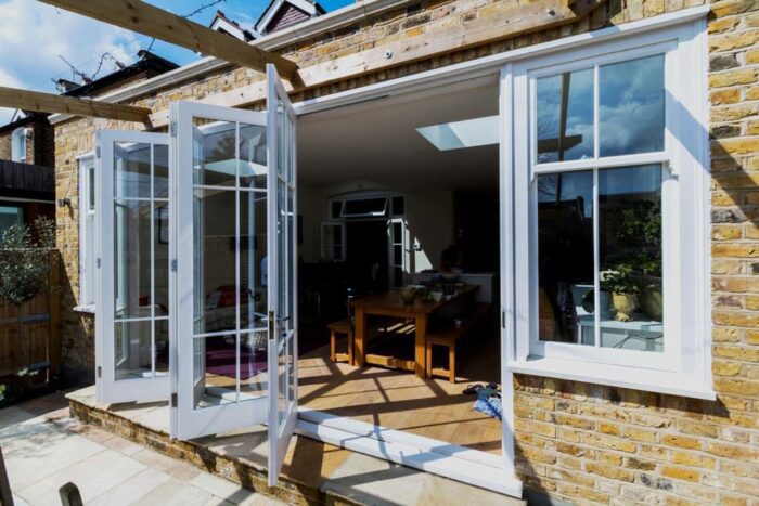 Sash-Windows-with-Traditional-Folding-and-sliding-doors-in-Dunmore-Road-Wimbledon-London-1024x683